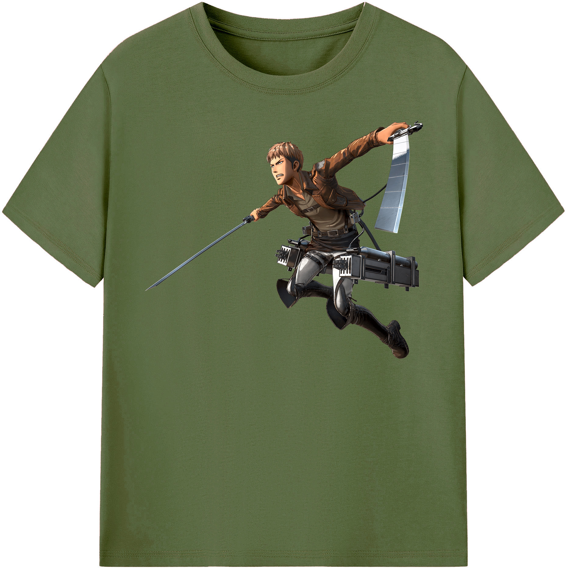 （画像用） 進撃の巨人 ジャン・キルシュタイン Attack on Titan Jean Kirstein 綿100％半袖Tシャツ（フロントプリント）